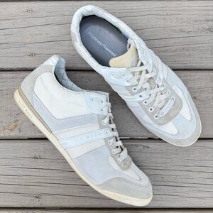 Hugo Boss Akeen beige suede and leather sneakers size 45